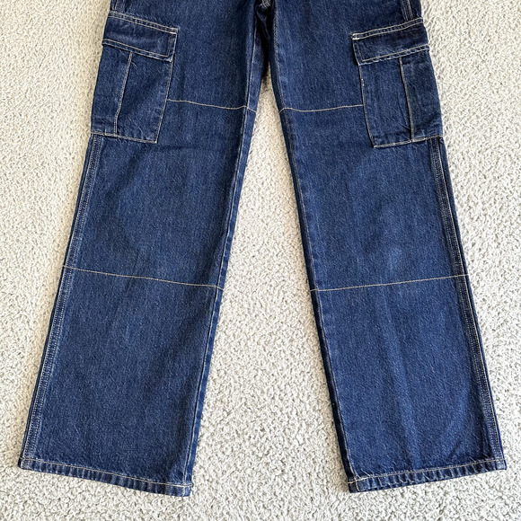 Aritzia Sunday Best Jeans Women's 0 Blue Wide Leg Baggy Cargo Y2K Style - Picture 3 of 13